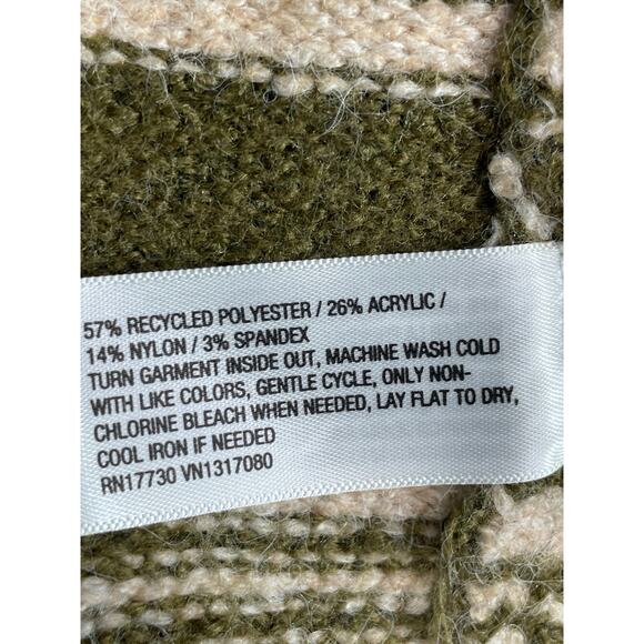 Knox Rose Sweater Womens XL Brown Striped 3/4 Sleeve Cardigan Open Front NWT - Picture 7 of 8